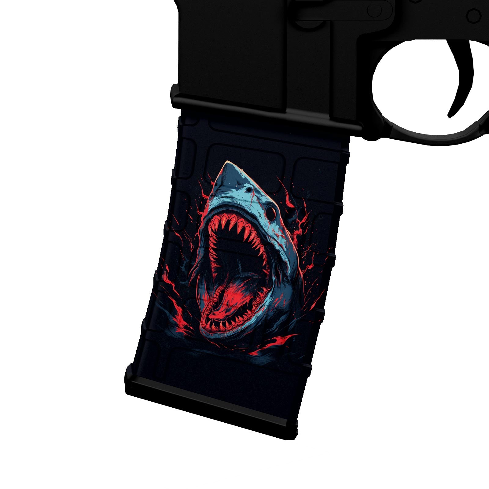 AR-15 Mag Skin - Shark - WrapMyGun Gun Skins & AR-15 M4 Mag Skins