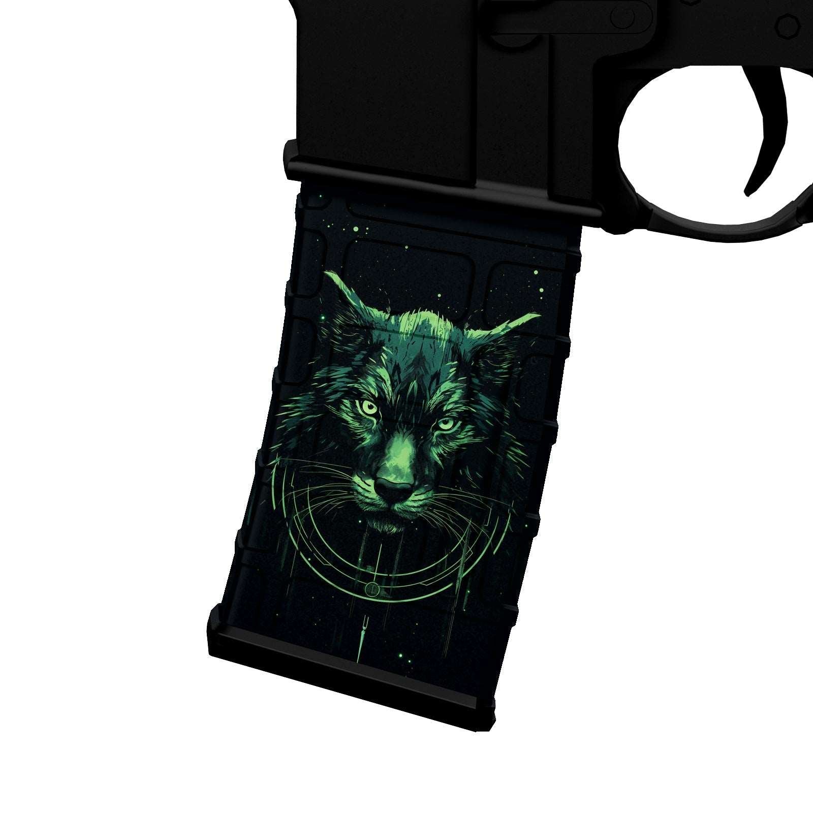 AR-15 M4 M16 Mag Skin - Green Cat