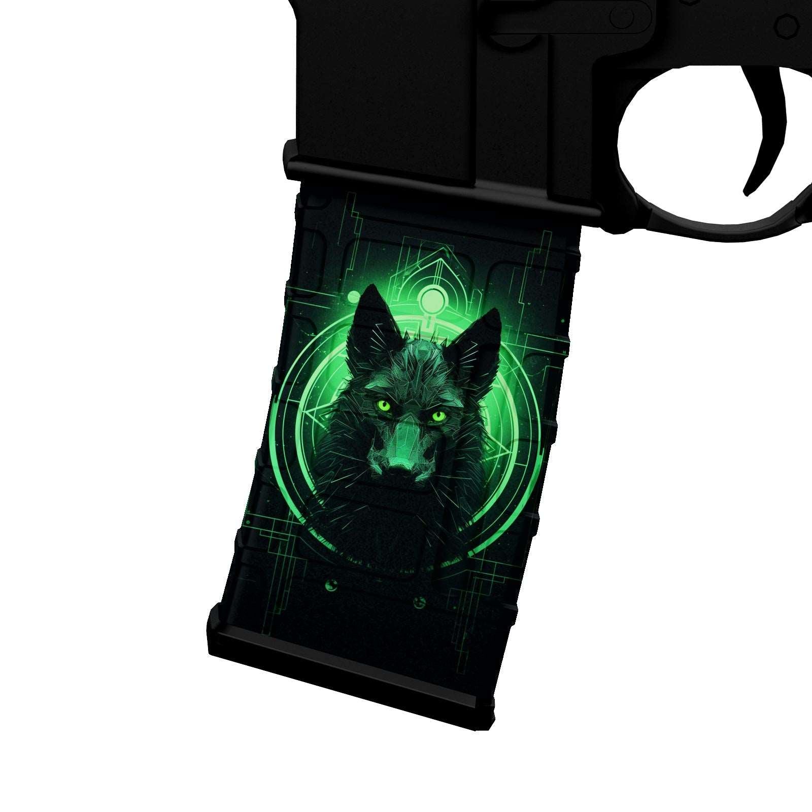 AR-15 M4 M16 Mag Skin - Green Wolf