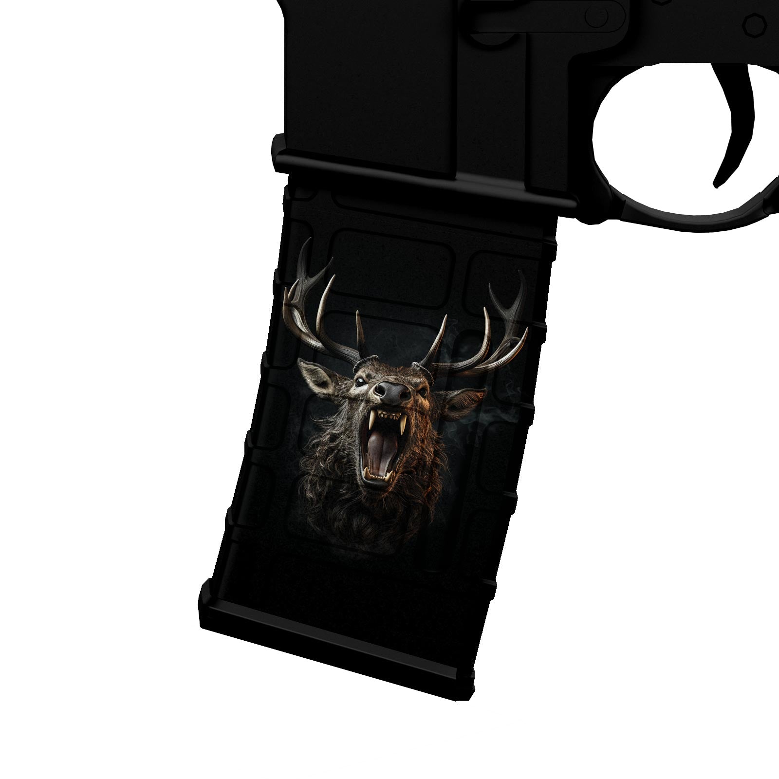 AR-15 M4 Mag Skin - Angry Elk - WrapMyGun Gun Skins & AR-15 M4 Mag Skins
