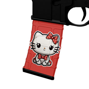 AR-15 M4 M16 Mag Skin - Hello Kitty Red