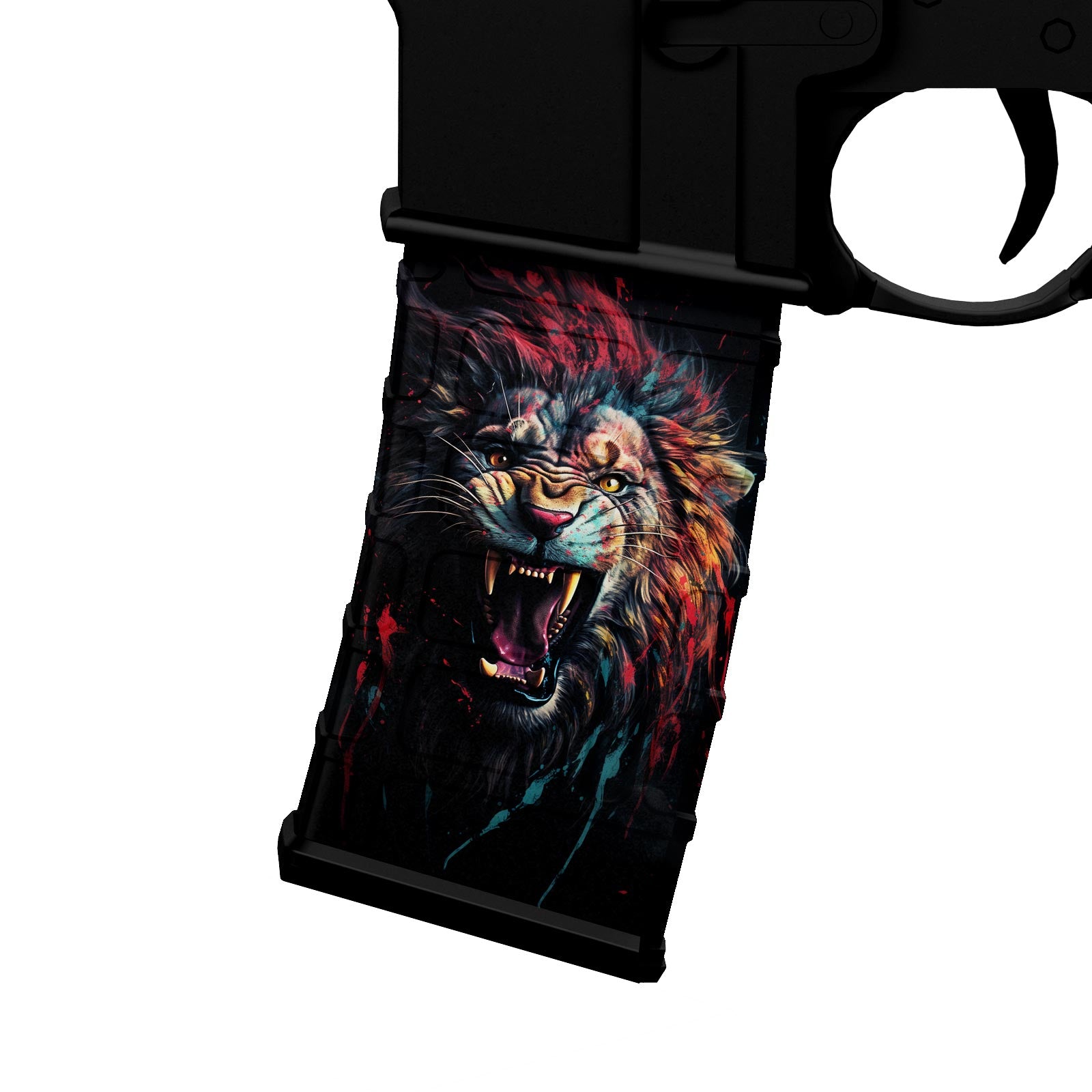 AR-15 Mag Skin Wrap - Lion - WrapMyGun Gun Skins & AR-15 M4 Mag Skins