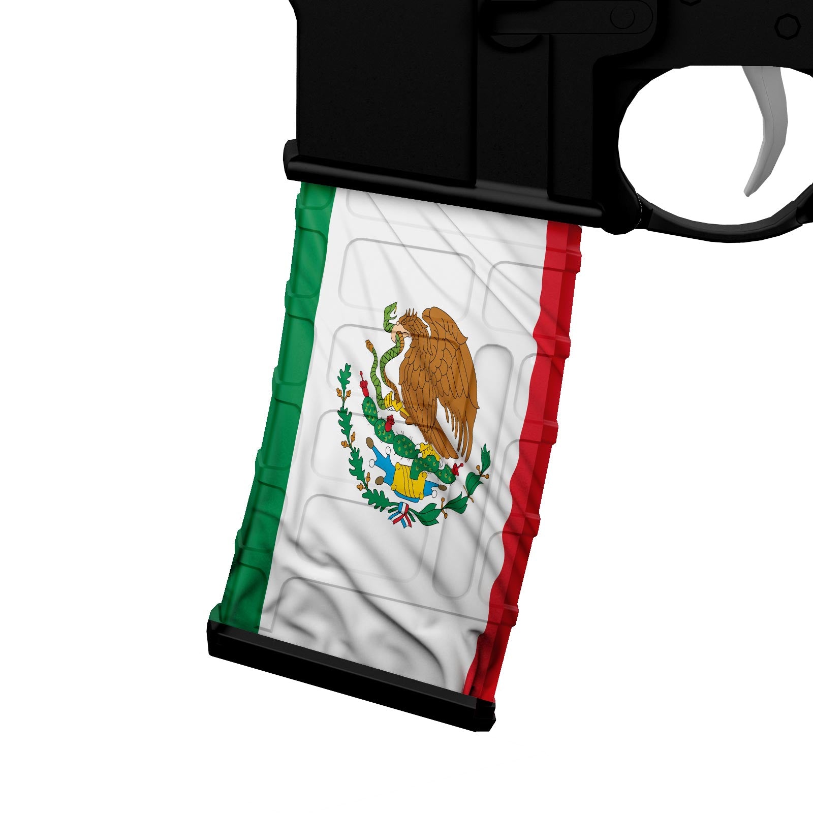 AR-15 Mag Skin Wrap - Mexican Flag - WrapMyGun Gun Skins & AR-15 M4 Mag Skins