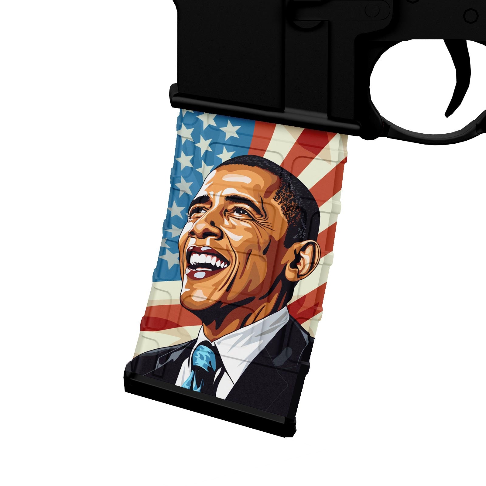 AR-15 Mag Skin - Obama - WrapMyGun Gun Skins & AR-15 M4 Mag Skins