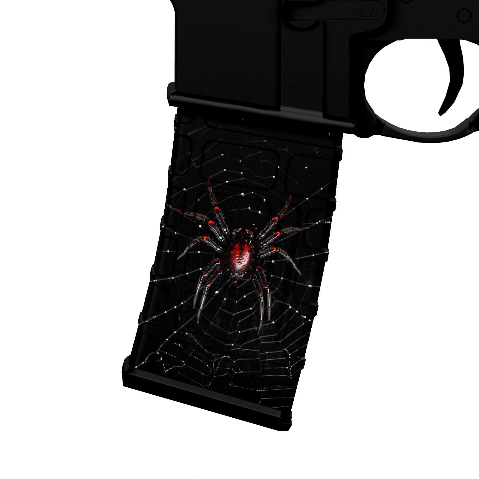 AR-15 Mag Skin - Red Spider - WrapMyGun Gun Skins & AR-15 M4 Mag Skins