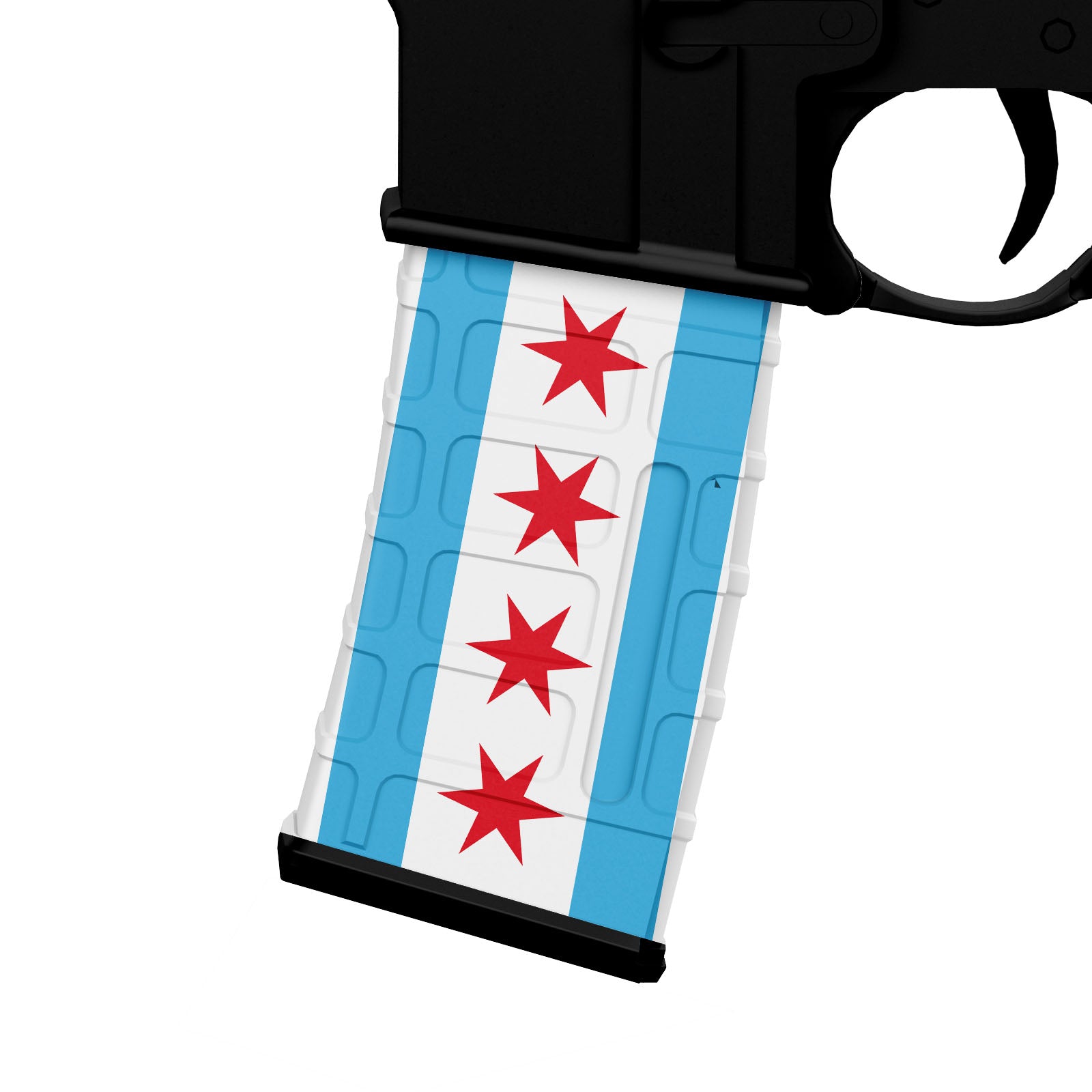 AR-15 M4 M16 Mag Skin - Flag of Chicago