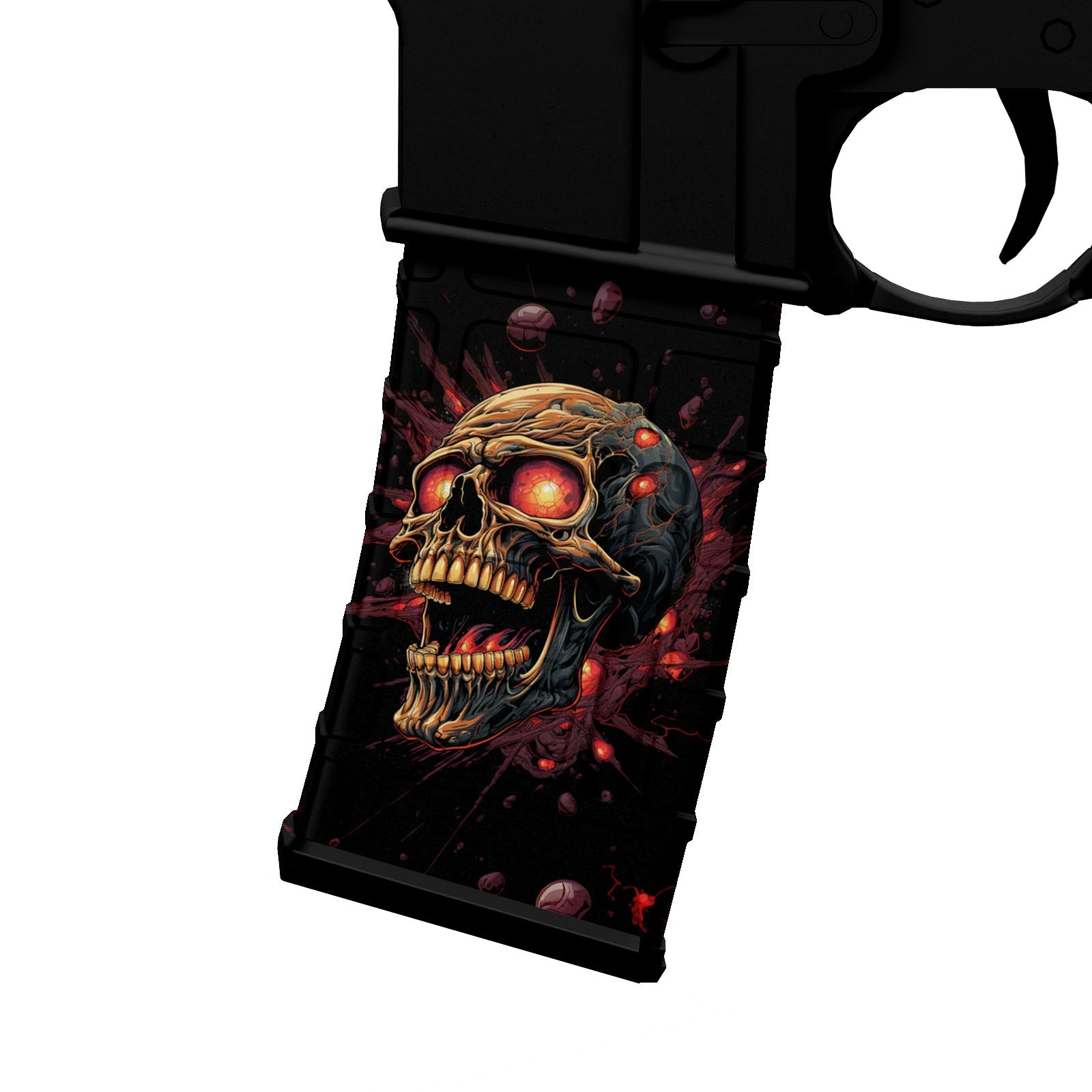 AR-15 Mag Skin - Screaming Skull - WrapMyGun Gun Skins & AR-15 M4 Mag Skins
