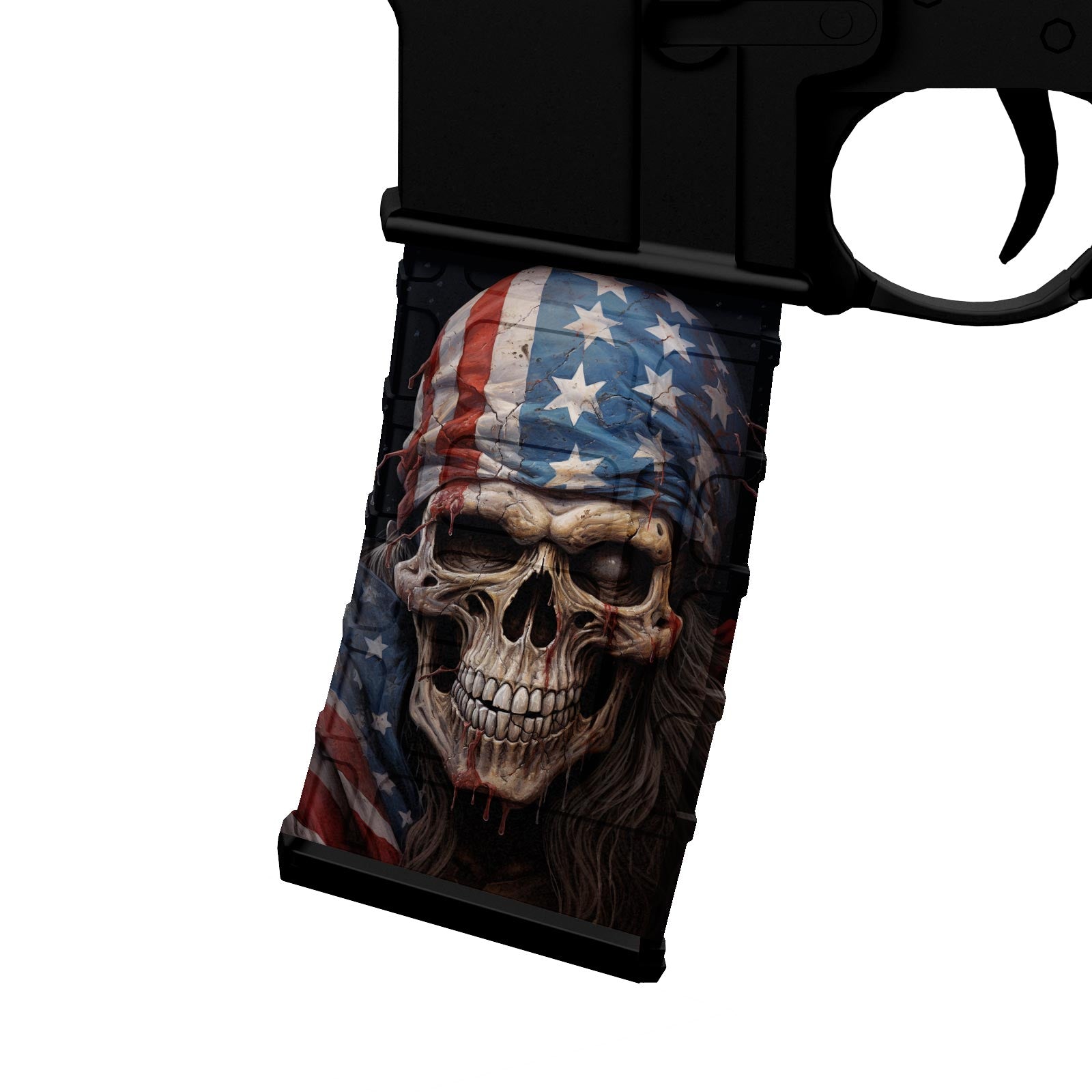 AR-15 Mag Skin - Skull - WrapMyGun Gun Skins & AR-15 M4 Mag Skins
