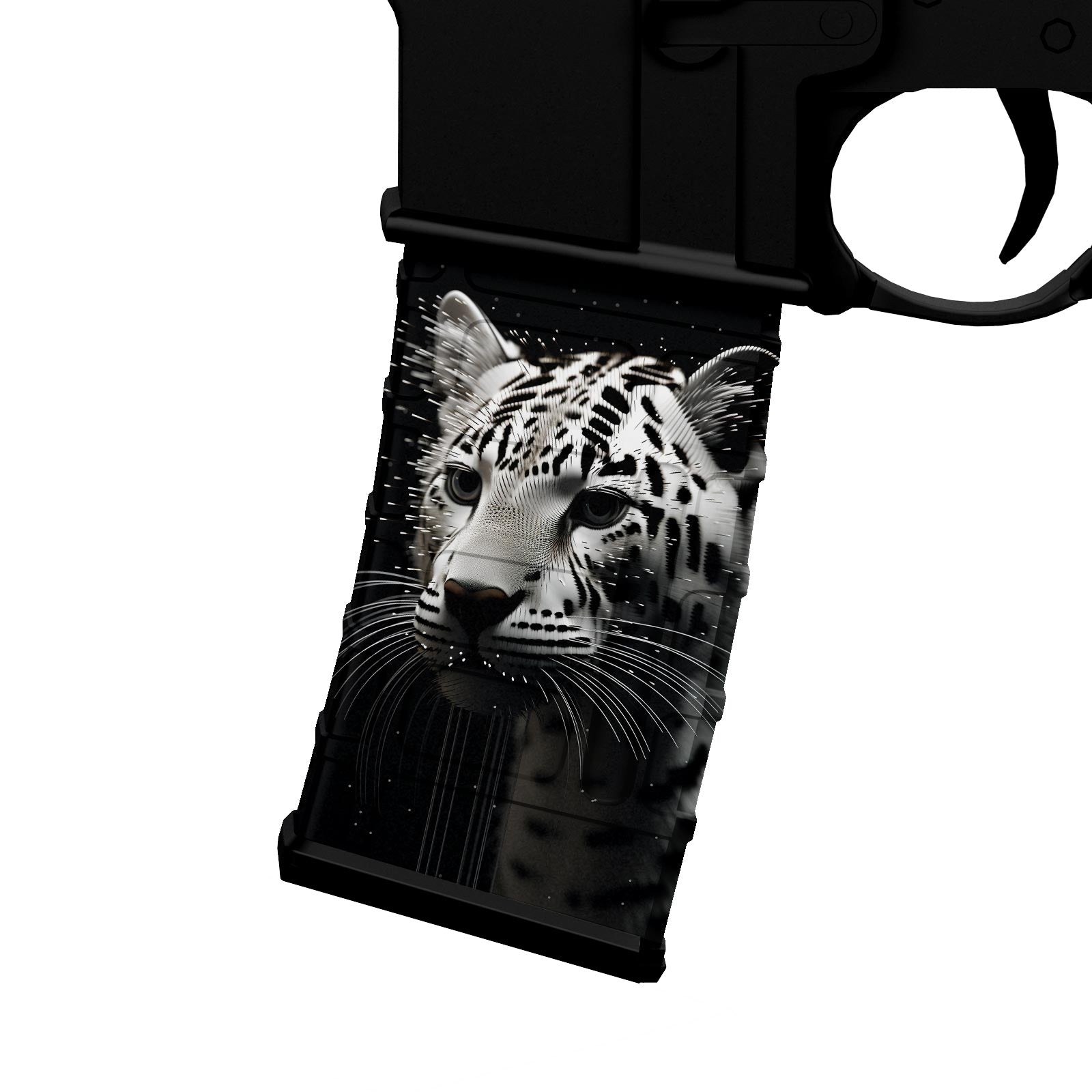 AR-15 Mag Skin - White Tiger - WrapMyGun Gun Skins & AR-15 M4 Mag Skins