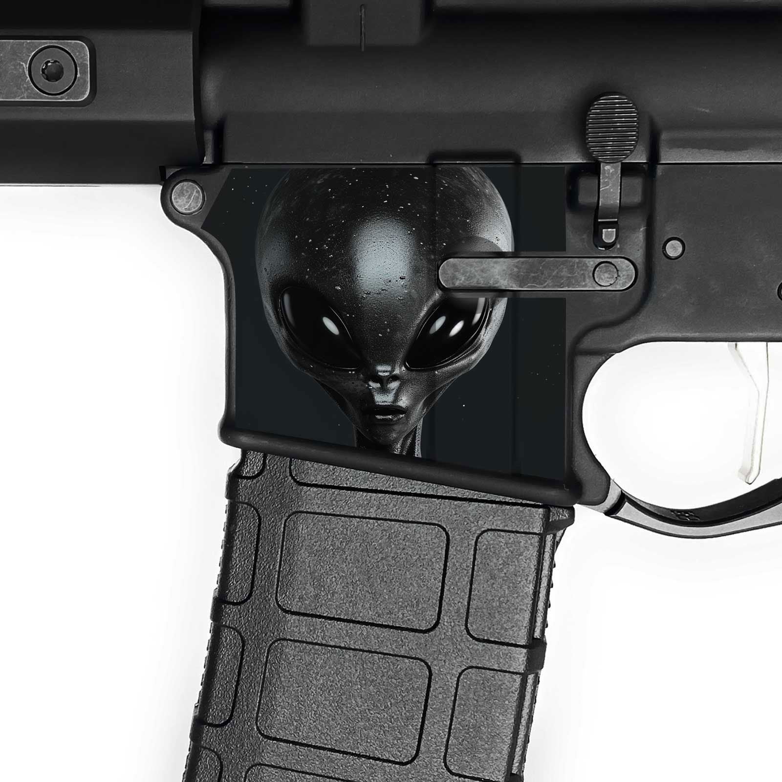 AR15 Magwell Skin - Alien - WrapMyGun Gun Skins & AR-15 M4 Mag Skins