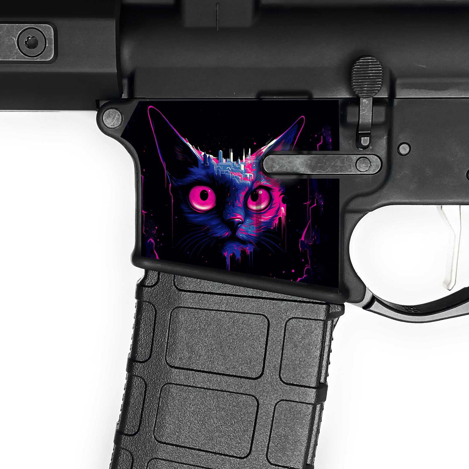AR15 Magwell Skin - Cat - WrapMyGun Gun Skins & AR-15 M4 Mag Skins