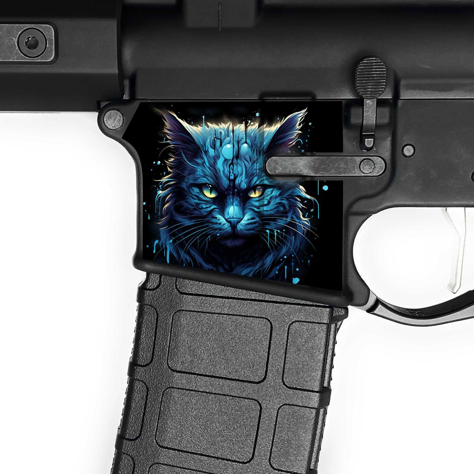 AR15 Magwell Skin - Cat - WrapMyGun Gun Skins & AR-15 M4 Mag Skins