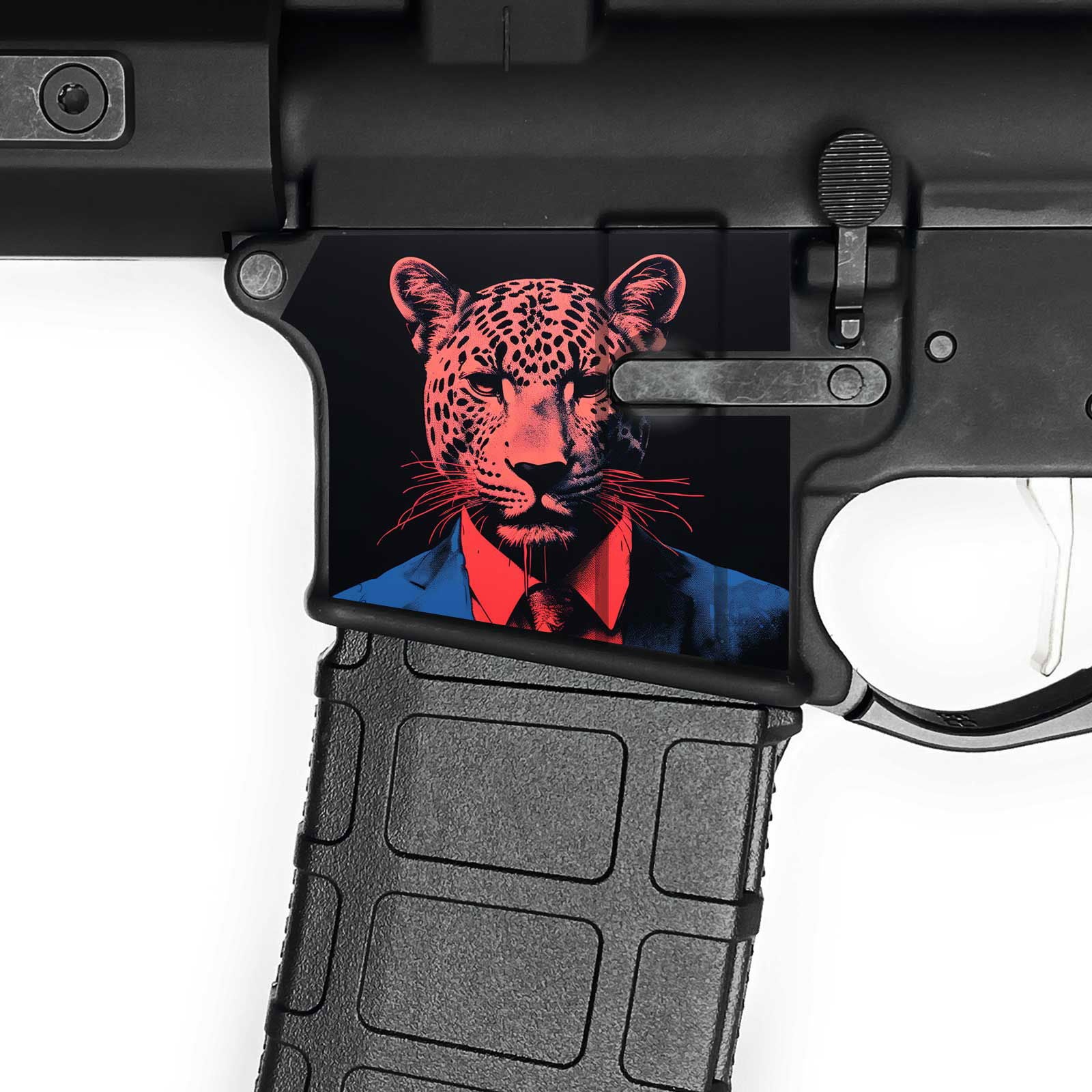 AR15 Magwell Skin - Leopard - WrapMyGun Gun Skins & AR-15 M4 Mag Skins