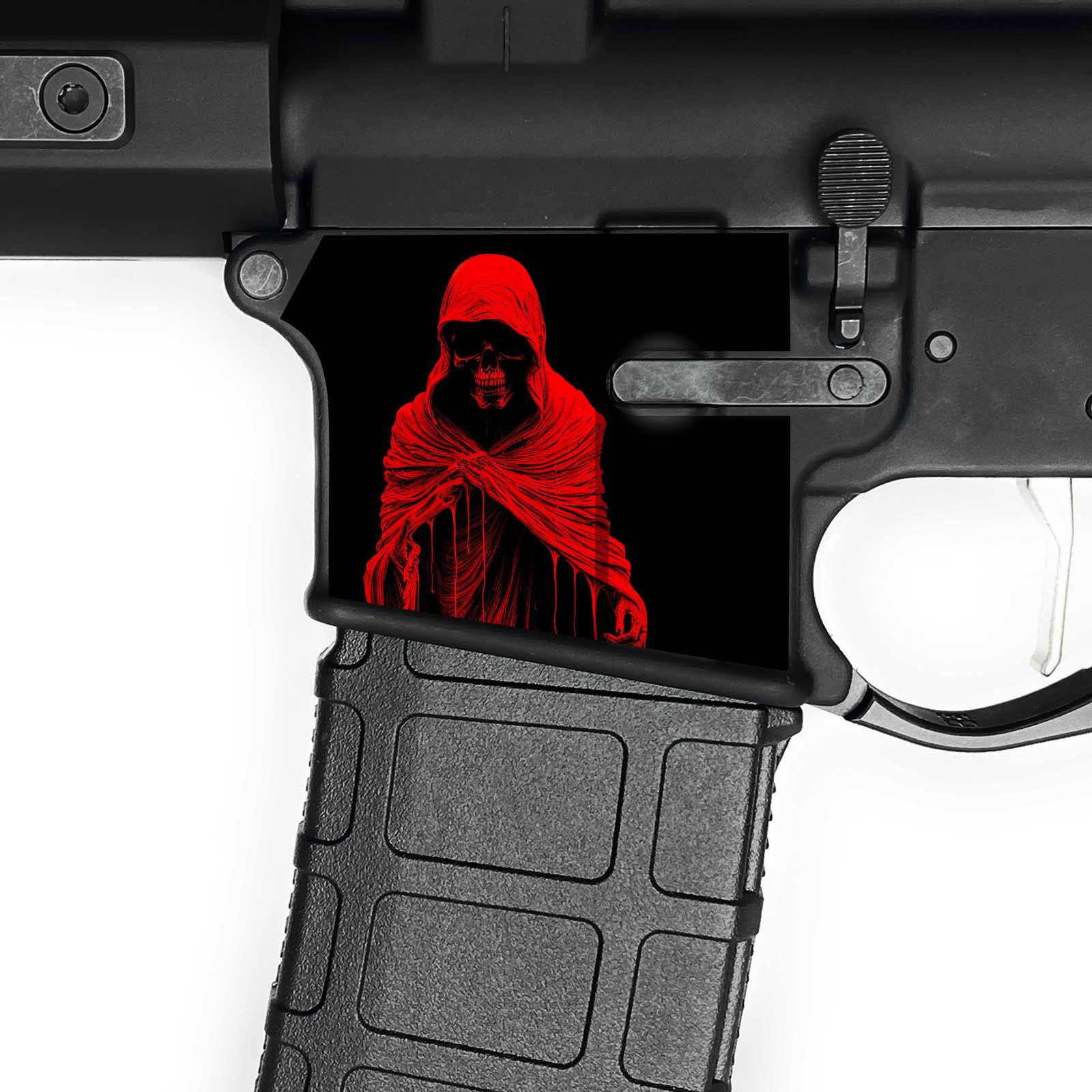 AR15 Magwell Skin - Skull - WrapMyGun Gun Skins & AR-15 M4 Mag Skins