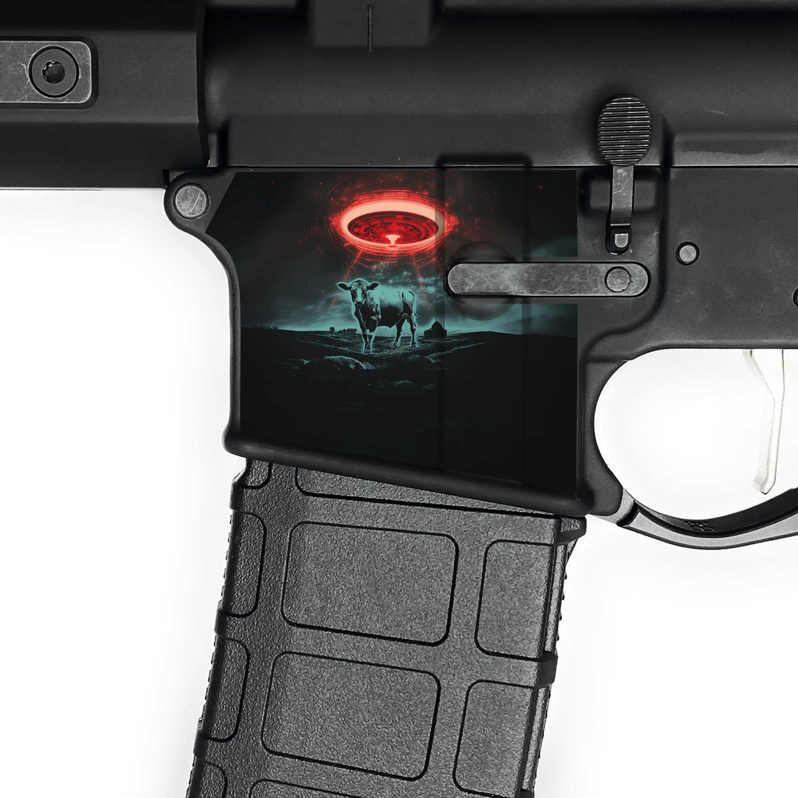 AR15 Magwell Skin - UFO - WrapMyGun Gun Skins & AR-15 M4 Mag Skins