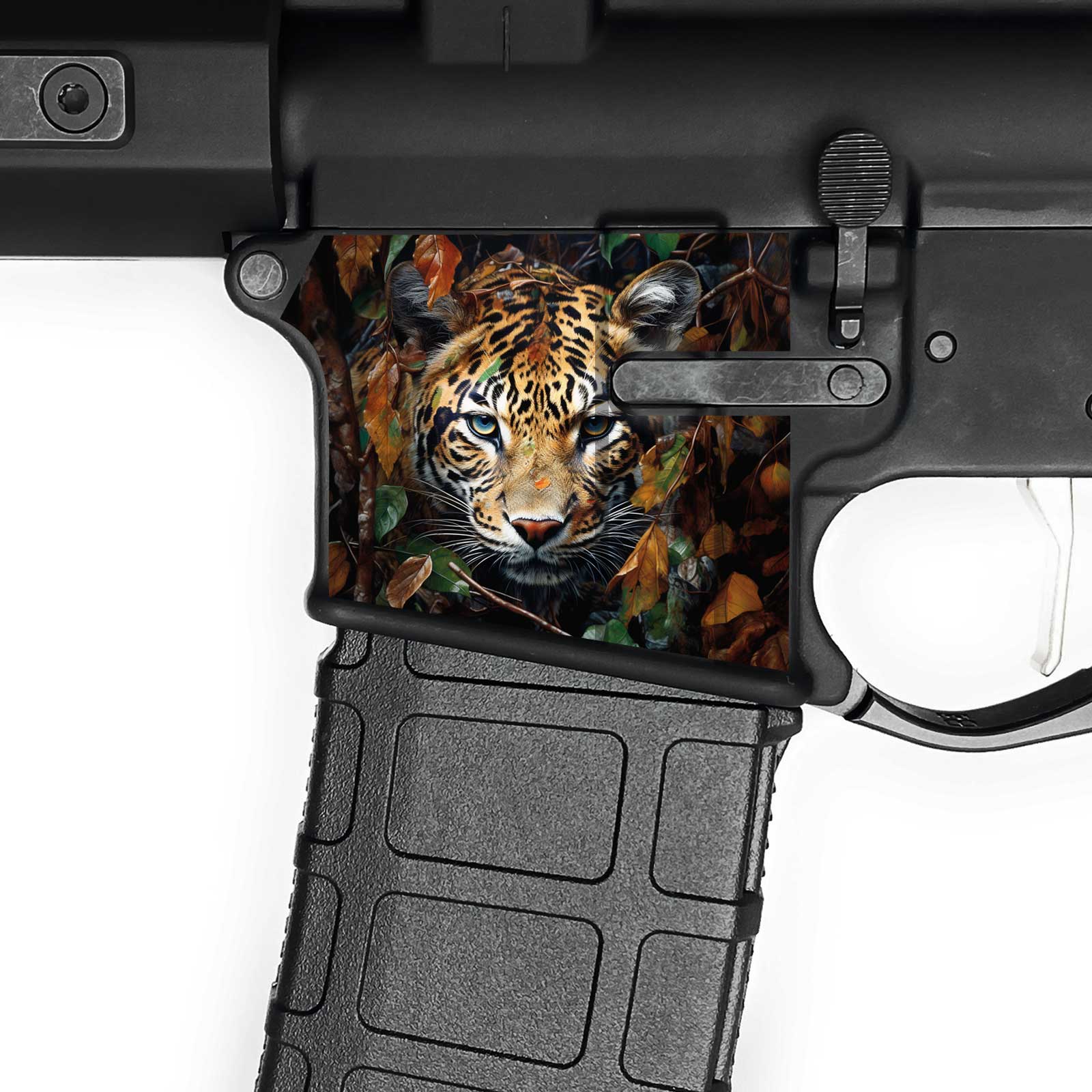 AR15 Magwell Skin - Leopard Camo