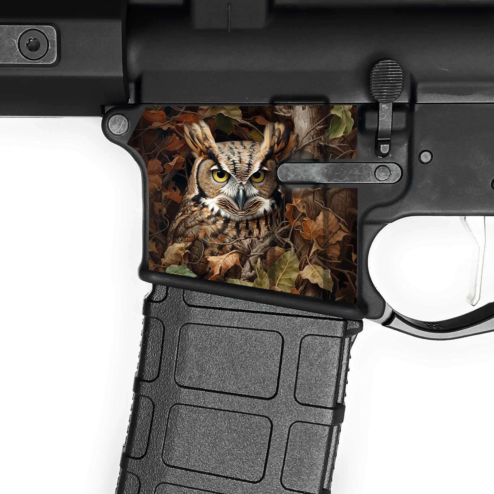 AR15 Magwell Skin - Owl Camo