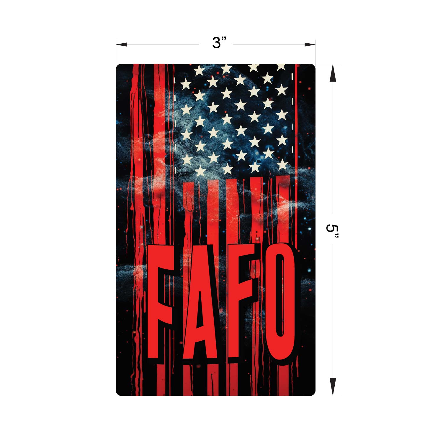 FAFO Flag Decal - Fuck Around and Find Out USA Flag