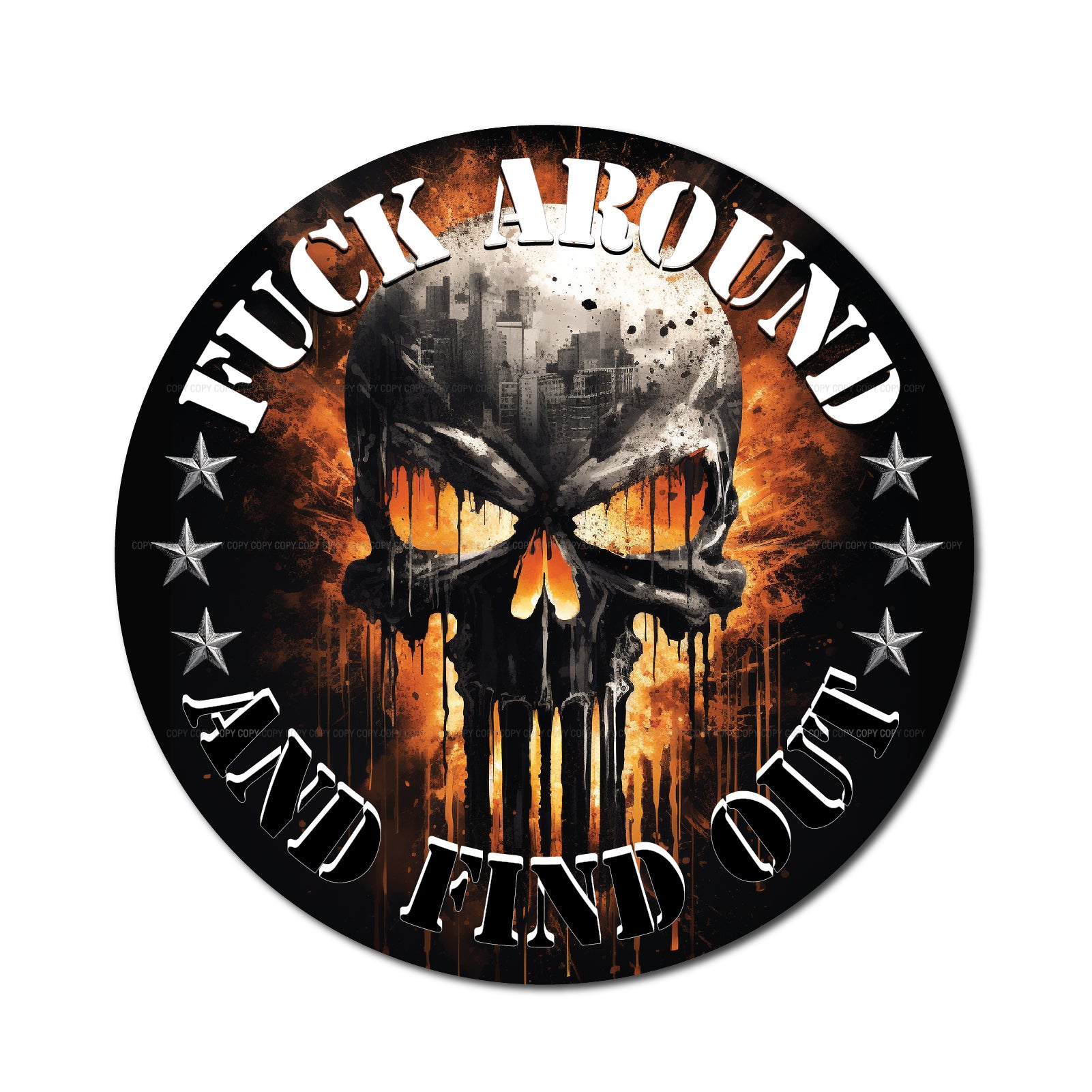 FAFO Skull Stickers - Fuck Around and Find Out Decals