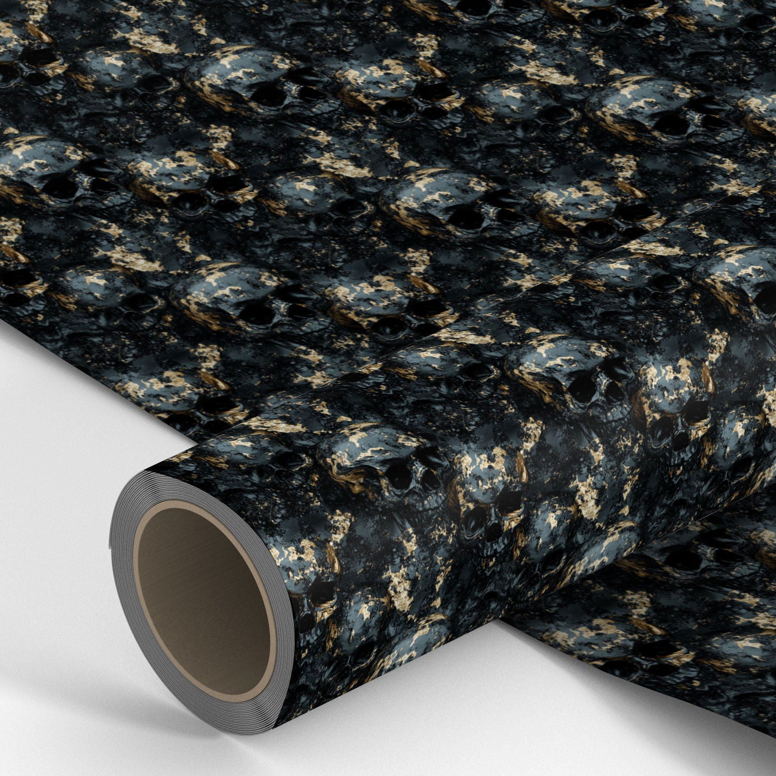 Gear Skin Sheets - Black Skull Camo - WrapMyGun Gun Skins & AR-15 M4 Mag Skins