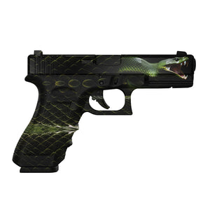 Gun Skin Premium Vinyl Pistol Wrap - Green Snake - WrapMyGun Gun Skins & AR-15 M4 Mag Skins