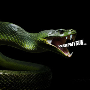 Gun Skin Premium Vinyl Pistol Wrap - Green Snake - WrapMyGun Gun Skins & AR-15 M4 Mag Skins