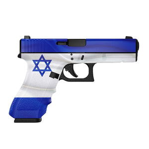 Gun Skin Premium Vinyl Pistol Wrap - Flag of Israel - WrapMyGun Gun Skins & AR-15 M4 Mag Skins