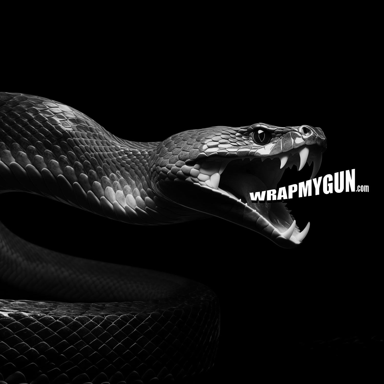 Gun Skin Premium Vinyl Pistol Wrap - Gray Snake - WrapMyGun Gun Skins & AR-15 M4 Mag Skins