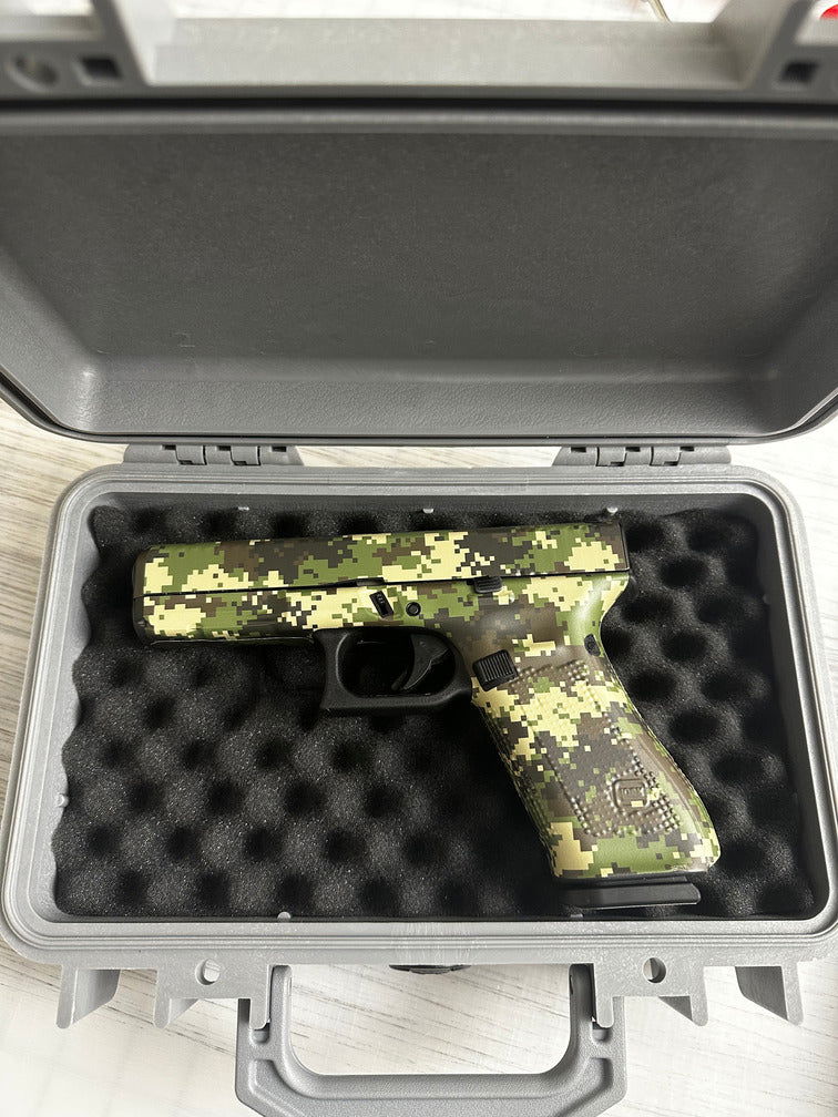 Wrapped Gun Digital Camo Woodland Gun Skin | Premium Vinyl Pistol Wrap