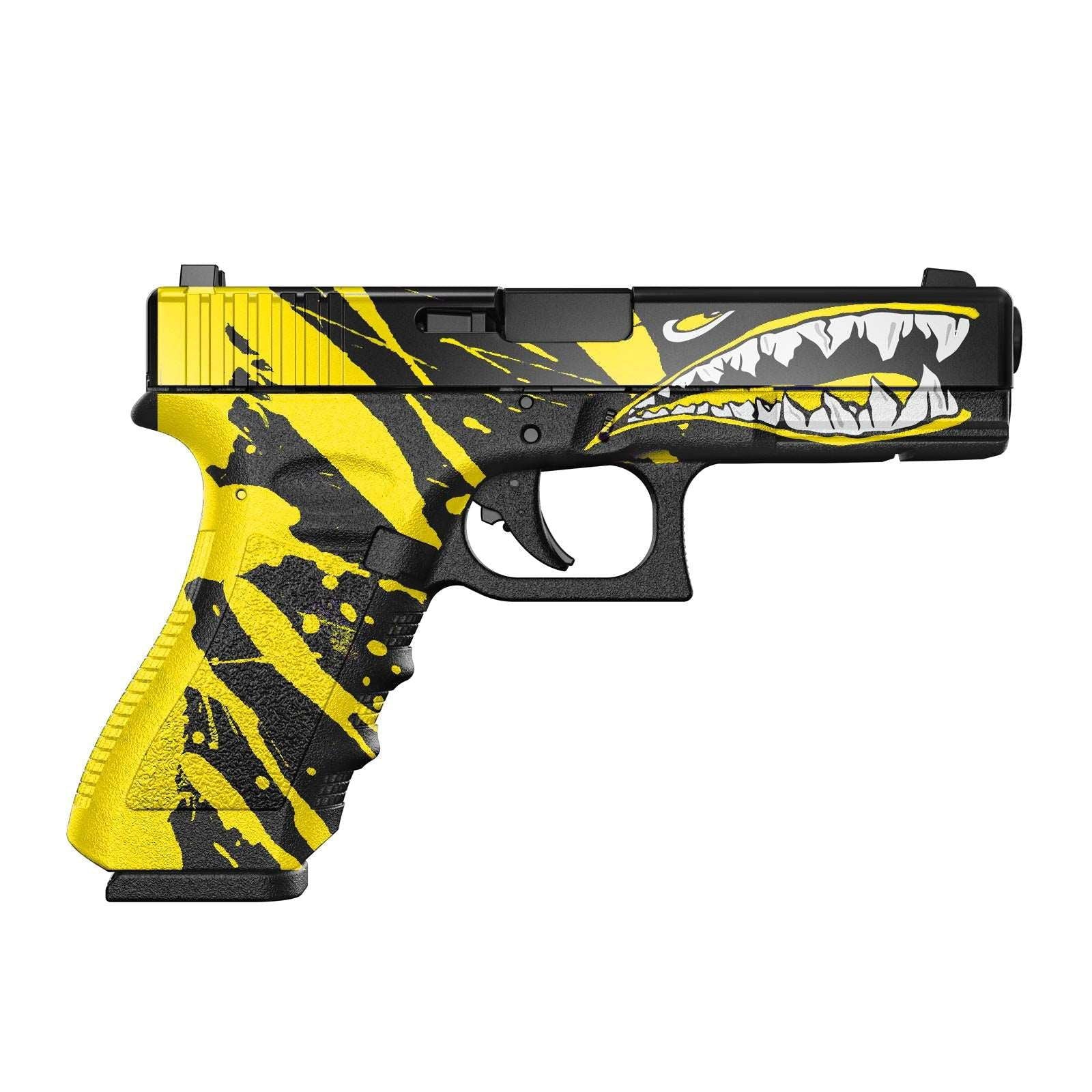 Gun Skin Premium Vinyl Pistol Wrap - Yellow - WrapMyGun Gun Skins & AR-15 M4 Mag Skins