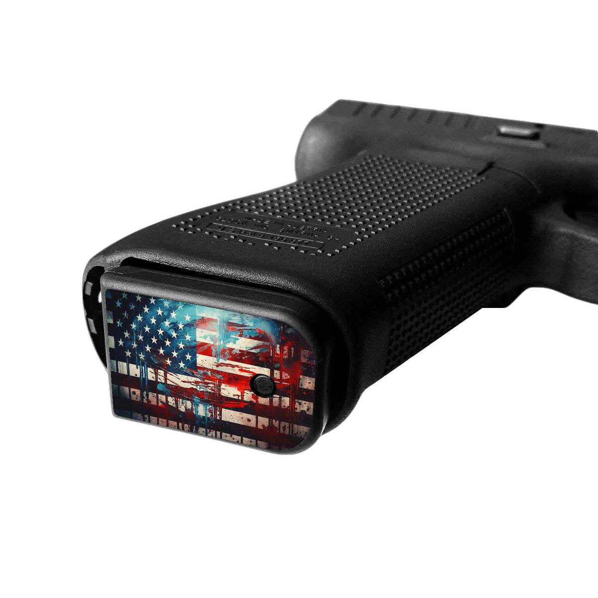 US Flag Vintage Pistol Mag Base Plate Decals | Made in USA