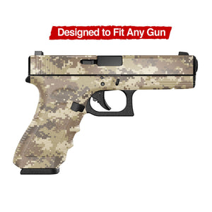 Universal Gun Skin - Premium Vinyl Pistol Sheet - Pixel Camo - WrapMyGun Gun Skins & AR-15 M4 Mag Skins