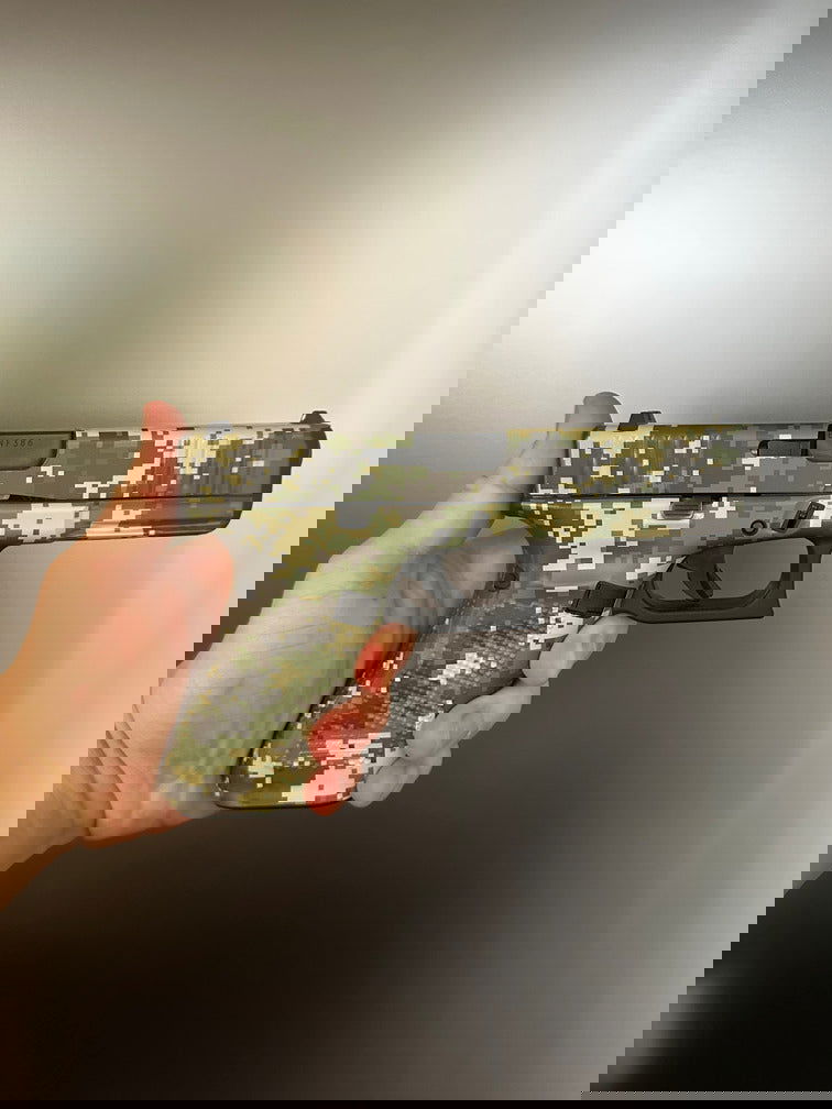 Universal Gun Skin - Premium Vinyl Pistol Sheet - Pixel Camo - WrapMyGun Gun Skins & AR-15 M4 Mag Skins