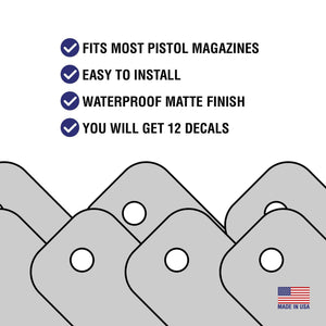 Vinyl Decals for Pistol Mag Base Plates - USA Flag - WrapMyGun Gun Skins & AR-15 M4 Mag Skins
