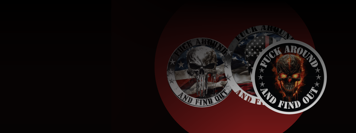 FAFO stickers — Fuck Around and Find Out skull emblems and flag decals