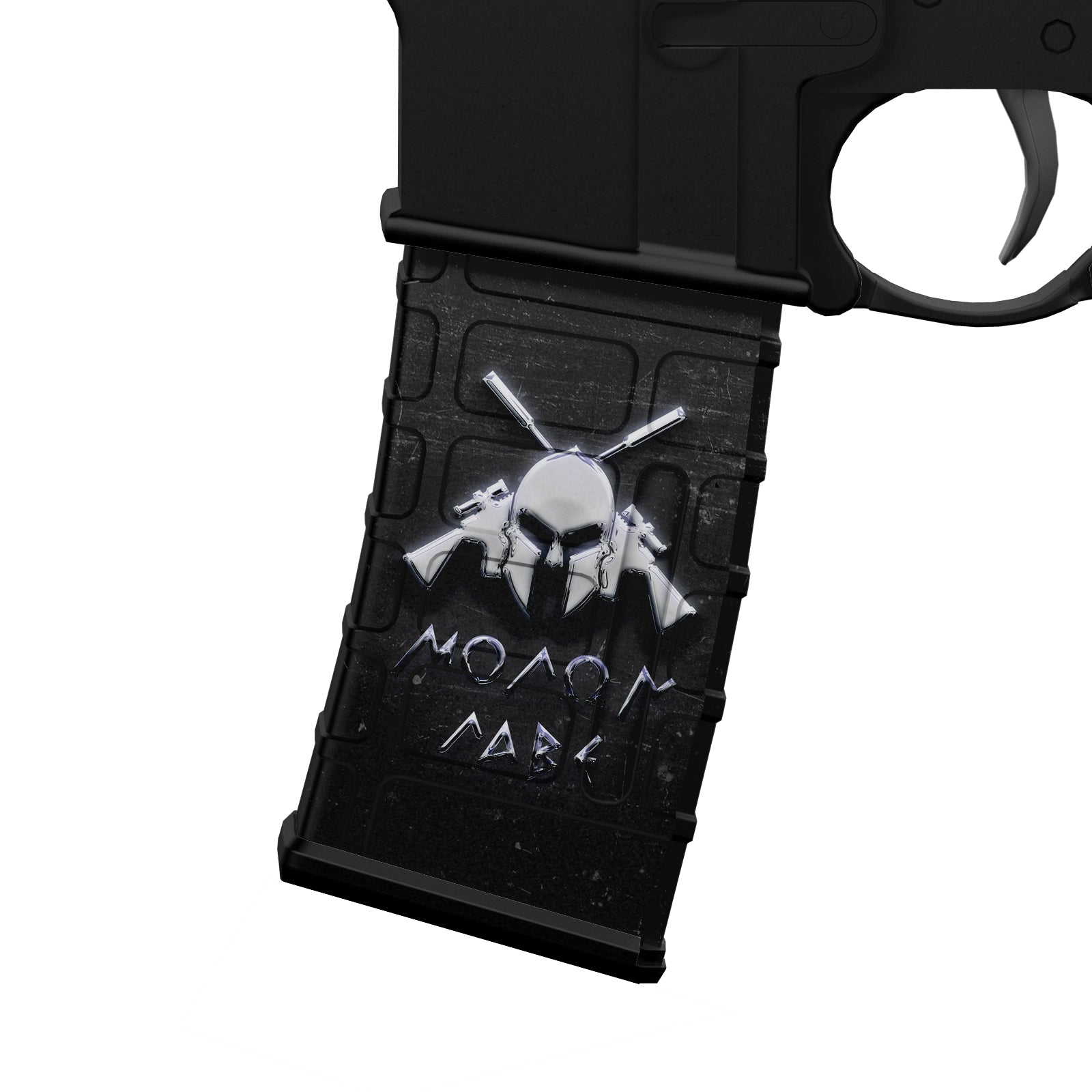 AR-15 Mag Skin - Premium Vinyl Mag Wrap - Molon Labe - WrapMyGun Gun Skins & AR-15 Mag Skins